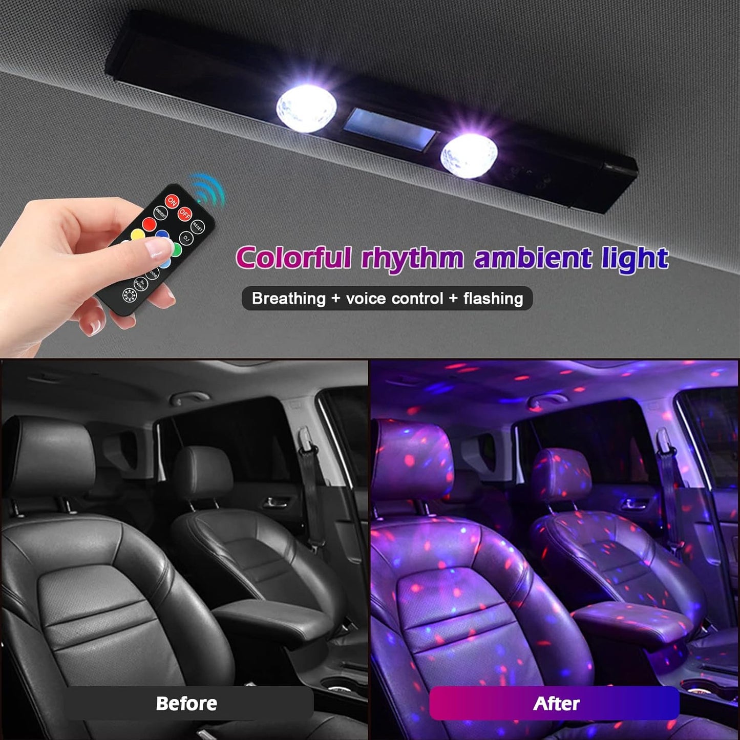 Lumière LED RGB pour intérieur de voiture إضاءة داخلية للسيارة