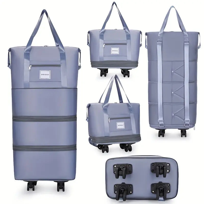 حقيبة سفر قابلة للتوسيع بعجلات - سعة كبيرة، خفيفة الوزن
