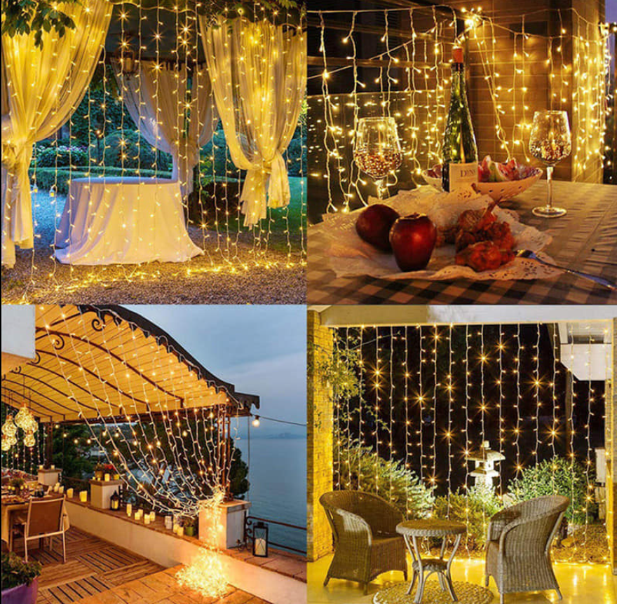 LED Rideaux 3M sur 3M - 300 lampe - jaune