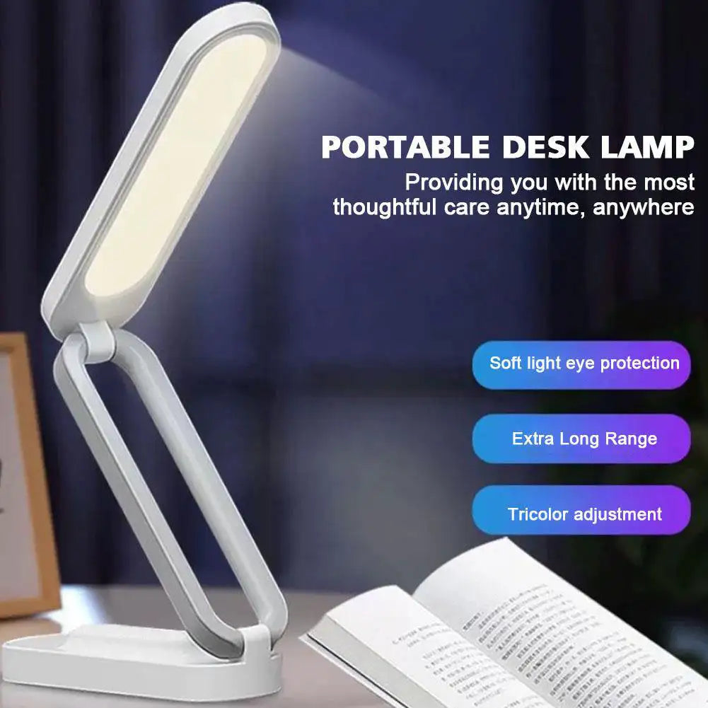 Lampe de Bureau Rechargeable Pliant LED avec 3 Lumières