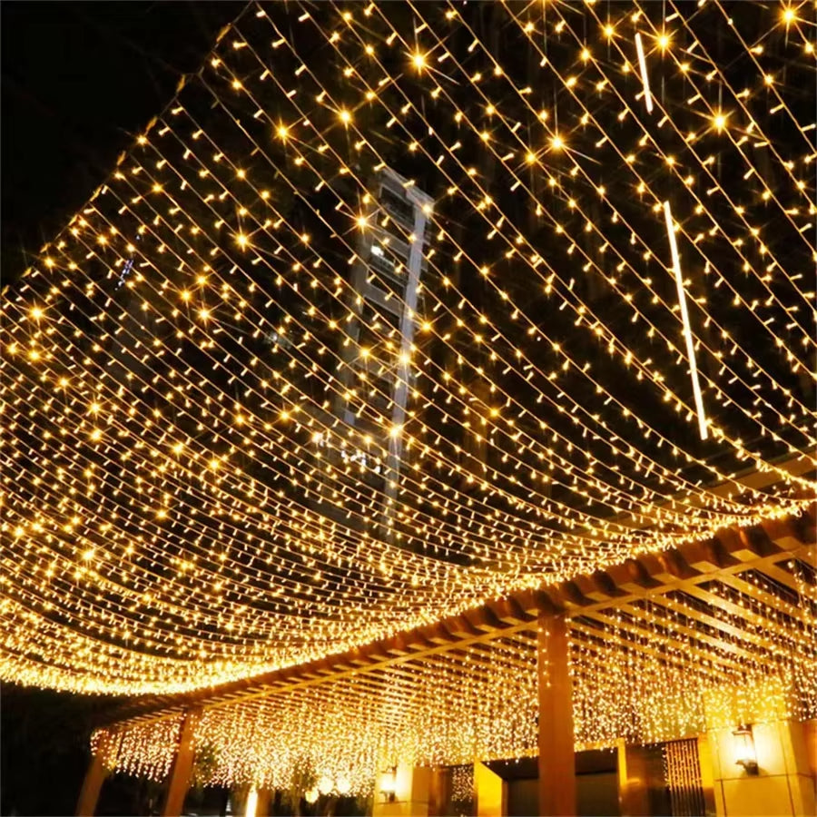 guirlande lumineuse de ( 10m par Rouleau ) jaune avec signal bleu étanche