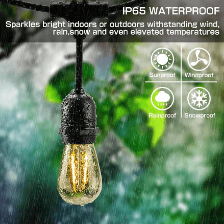 Guirlande guinguette 10 mètres + 10 ampoules LED au choix