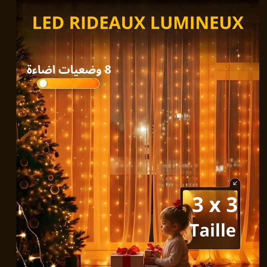 LED Rideaux 3M sur 3M - 300 lampe - jaune