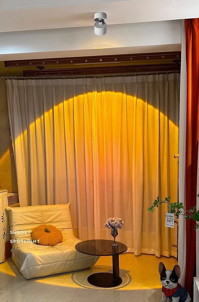 إضاءة الغروب... سرّ الدفء والجمال في صالونك