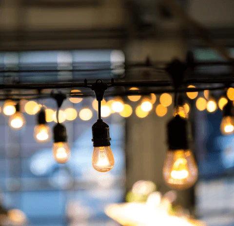 Guirlande guinguette 10 mètres + 10 ampoules LED au choix