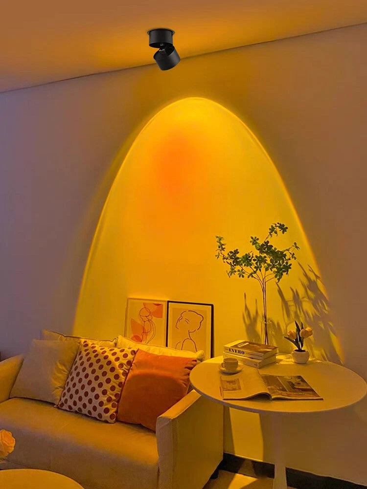 إضاءة الغروب... سرّ الدفء والجمال في صالونك